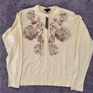 J Crew cardigan with sequin embellishments size L NWT